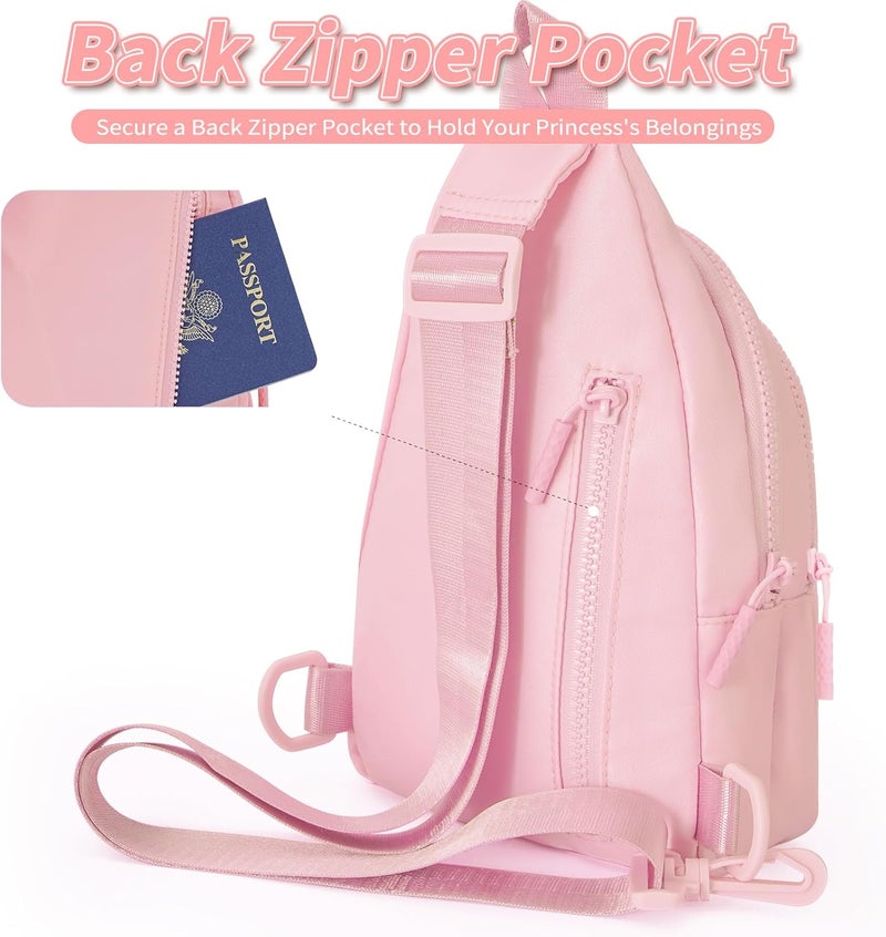 Fystdtote Birthday Gift for 5 6 7 8 9 10 11 12 13 14 15 16 Year Old Girls Fanny Pack Crossbody Bags for Women,Cute Trendy Stuff - Peach,A - Image 4